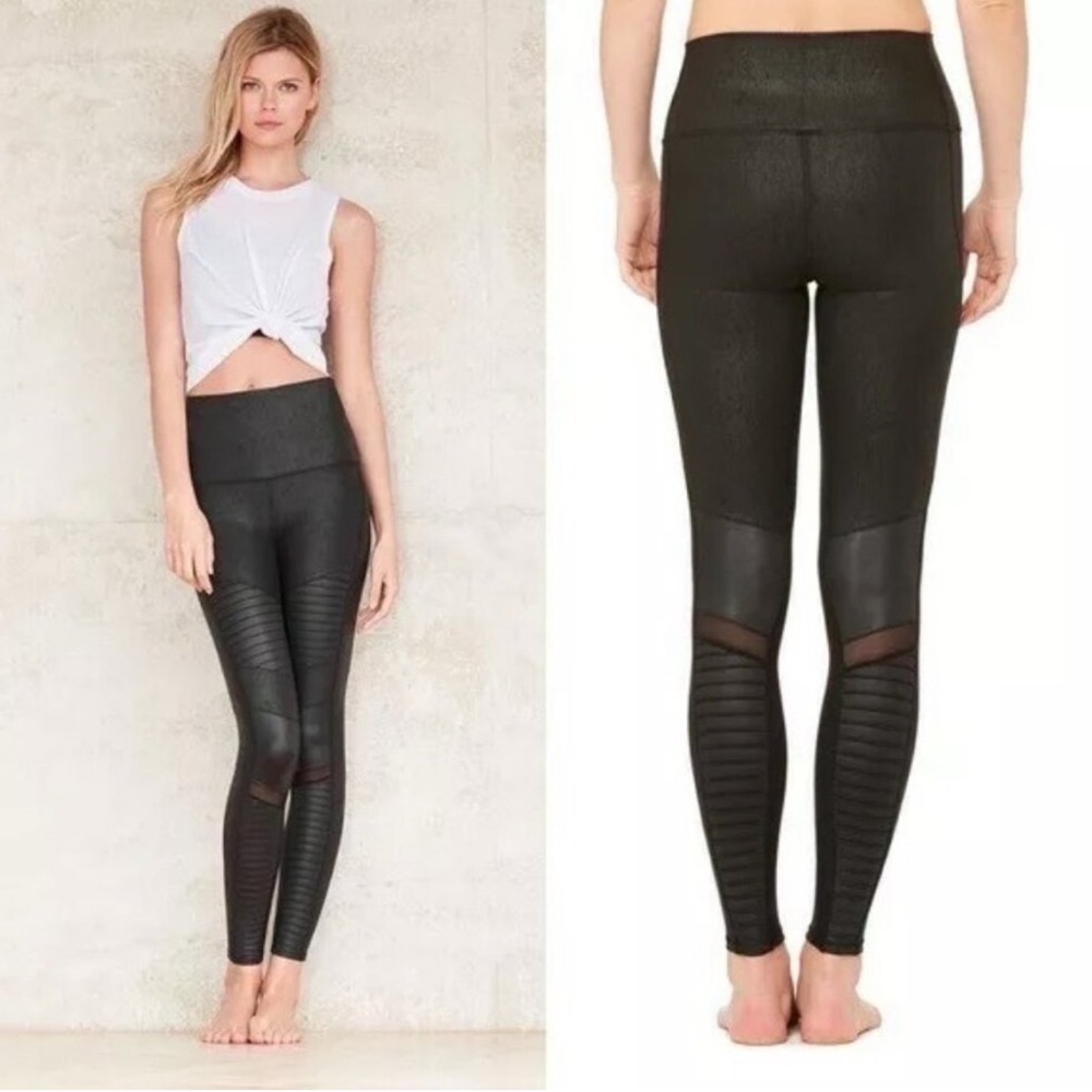ALO YOGA Moto Faux Leather Leggings